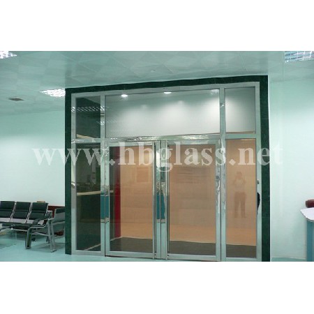 Ground Spring Fireproof Glass Door